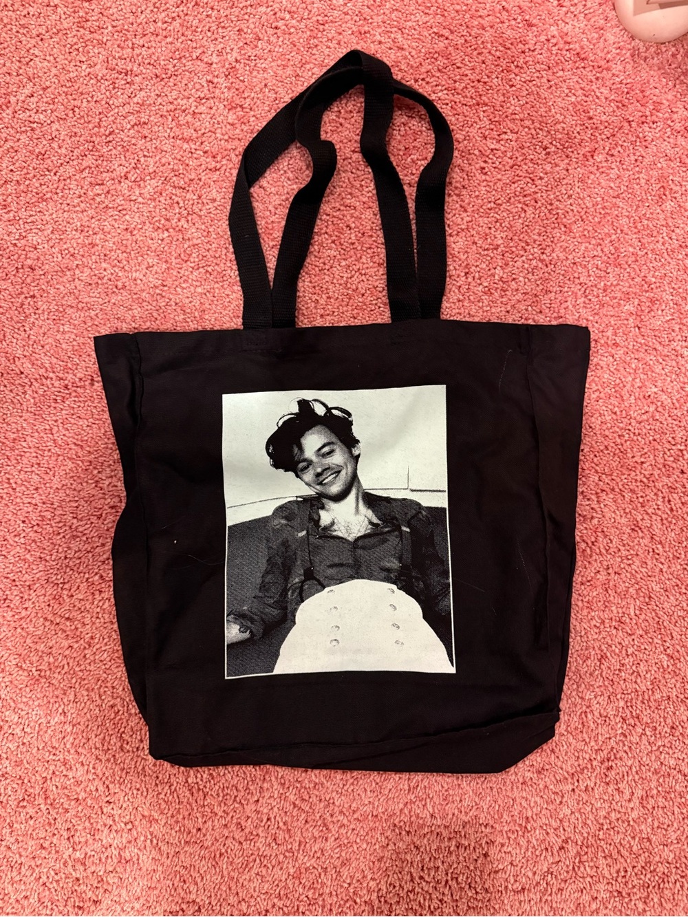 Canvas tote bag with Harry Styles